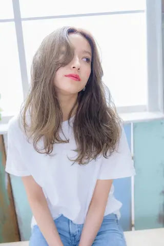 セミロング カラー パーマ ヘアアレンジ ✨ハイクオリティ✨ 山本香也のヘアスタイル