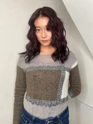 セミロング カラー land所属・透明感カラー/レイヤ ー🌙Honokaのヘアスタイル