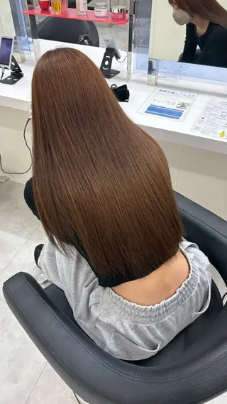 ロング カラー ヘアアレンジ 透明感ベージュ🪽 ブラウン🤎Rinのヘアスタイル