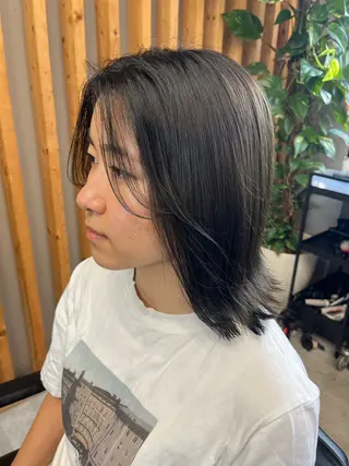 ミディアム 🫧艶感カラー/ あいり🤍のヘアスタイル