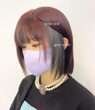 ロング カラー 𝘳𝘺𝘰𝘬𝘢 髪質改善／ブリーチのヘアスタイル