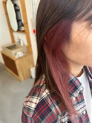 セミロング カラー 松本 莉央のヘアスタイル