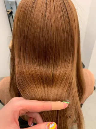 ロング カラー 透明感/オリーブ/ グレージュ/YUKAのヘアスタイル