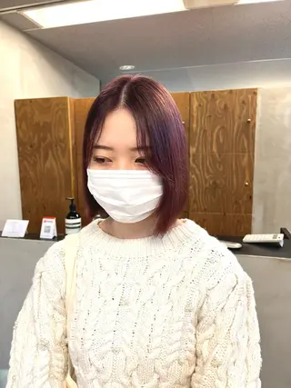 ミディアム カラー esu西梅田所属・ena/ブリーチなし 透明感・レイヤー🎀のヘアスタイル