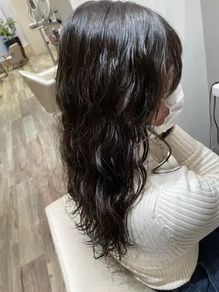 ロング パーマ k-twoたき✨艶感 カラー/美髪矯正のヘアスタイル