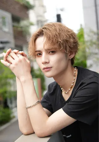 ミディアム カラー パーマ メンズ シースルーマッシュ/ メンズ/KYOHEIのヘアスタイル