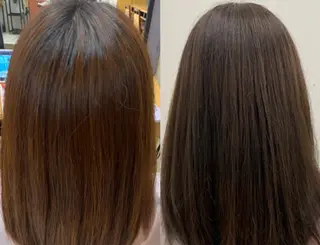 セミロング カラー あやめ【顔まわり/レ イヤー/柔らかカラ】のヘアスタイル