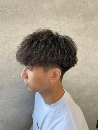 ミディアム パーマ メンズ 🔥メンズ特化🔥 藍斗のヘアスタイル