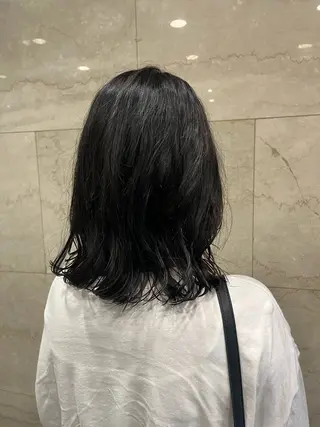 パーマ えんぐちとも／透明感 カラー／博多ボブのヘアスタイル