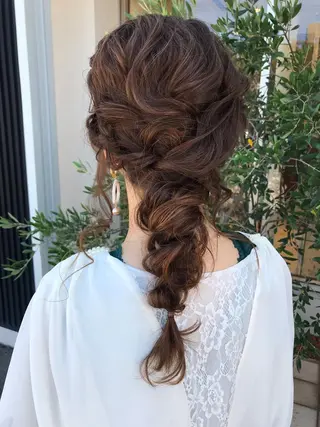 ロング カラー ヘアアレンジ ショートヘアはお任せ 冨樫真未のヘアスタイル