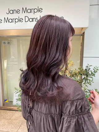 セミロング カラー ヘアアレンジ マツエク・マツパ Noah's　Ark所属・透明感カラー🫧ヘア セット🫧松本菜月の眉毛・アイブロウイメージ