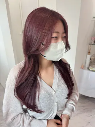 ロング カラー SAYAKA 🍒／ボブ／暖色のヘアスタイル