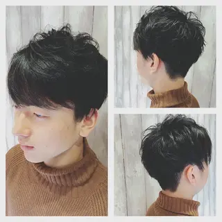 ショート パーマ メンズ boutique misakiのヘアスタイル