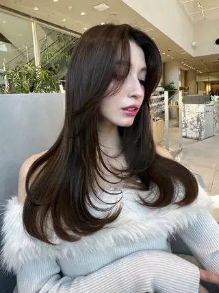 ロング MINXshibuya所属・レイヤー/艶髪/ 透明感/千葉詩優のヘアスタイル