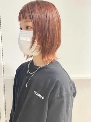ミディアム カラー 齋藤 咲のヘアスタイル