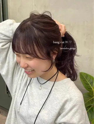 セミロング カラー SALT WATER所属・🫐 𝐌𝐚𝐨 🫐似合わせcutのヘアスタイル