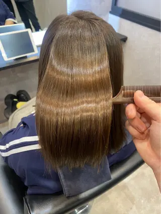 ミディアム 縮毛矯正/柏の葉 🎱🖤ふうかのヘアスタイル