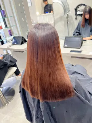 セミロング SENA 再現性 パーマと縮毛矯正のヘアスタイル