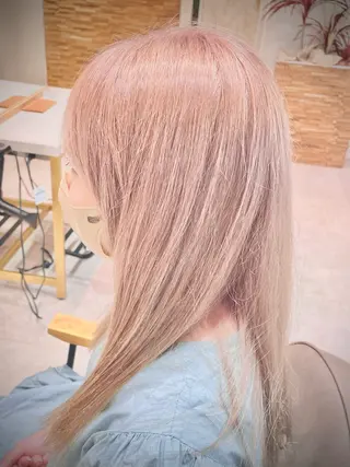 セミロング blanc hair 西中島MASARUのヘアスタイル