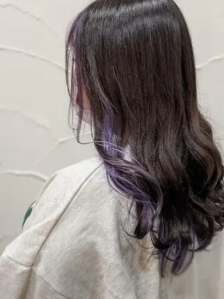 ロング カラー 髪質改善＆白髪ぼかし カラー♡店長みやけ♡のヘアスタイル