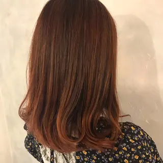 ミディアム カラー GO TODAY所属・ハイトーン/小顔 カット/Ayumuのヘアスタイル