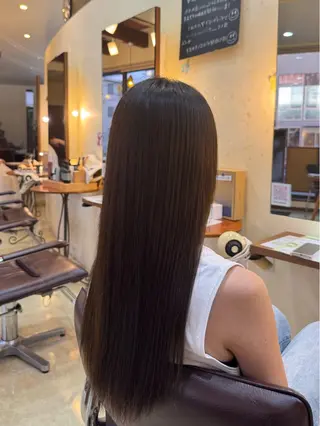 ロング カラー hair&makeRIHGA所属・善方 心音のヘアスタイル