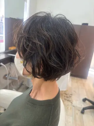 ショート パーマ ルプラボウ 石黒よう子のヘアスタイル
