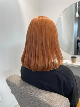 ミディアム カラー チグサ ミウのヘアスタイル