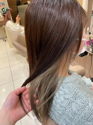 ロング カラー 韓国ヘアメイク🎀/ 縮毛矯正✨山本媛香のヘアスタイル