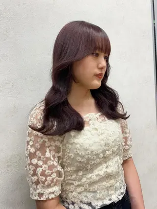 セミロング カラー 寒色 ♡ レイヤー ┊︎miyuのヘアスタイル