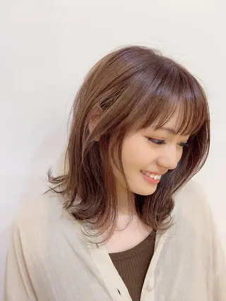 セミロング 🌼志岐 恵🌼のヘアスタイル