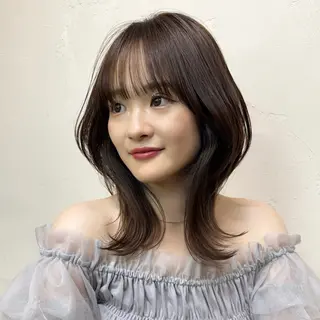 ミディアム カラー Bonheur銀座 /前田 栞九郎のヘアスタイル