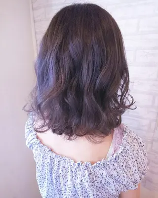 ミディアム カラー JIL BLAN 京都所属・RU RIのヘアスタイル