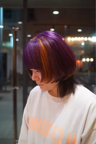 ショート カラー 似合わせ レイヤー須川のヘアスタイル