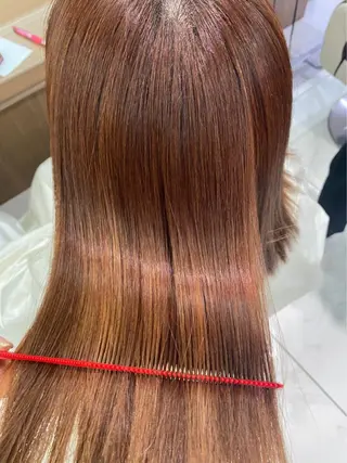 ロング パーマ 長妻莉央/縮毛矯正 髪質改善カラーのヘアスタイル