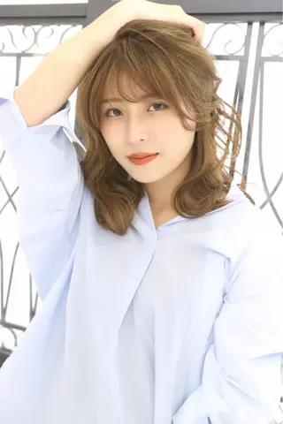 セミロング 亀川蓮 Agu hairのヘアスタイル