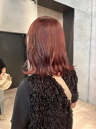 セミロング カラー 暖色/艶髪/ボブ/ ショート/Ayaのヘアスタイル