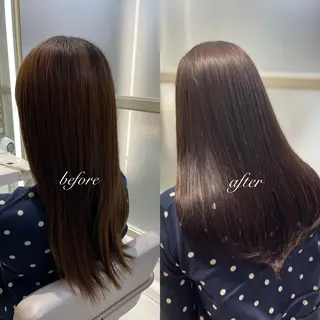 セミロング 𝐑𝐞𝐨/透明感 𝐜𝐨𝐥𝐨𝐫のヘアスタイル