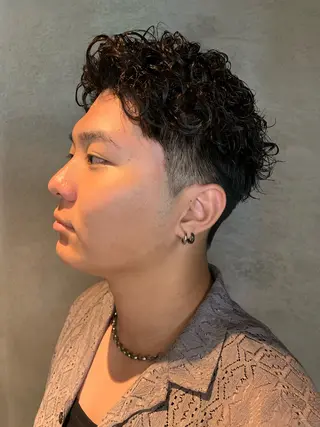 パーマ メンズ 名竹聖治/透明感 カラー/縮毛矯正のヘアスタイル