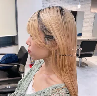 ロング noa hair design 町田店所属・miyu♡̷̷ 韓国ヘア/顔まわりのヘアスタイル