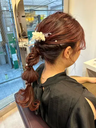 ロング ヘアアレンジ 横浜カラー/パーマ/ SAKI💫のヘアスタイル