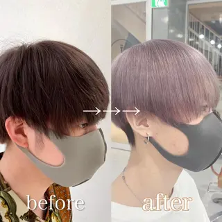 カラー メンズ 韓国ヘア特化💍 tiam💍ブリーチのヘアスタイル