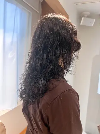 セミロング パーマ ミディアムパーマ /癖毛パーマのヘアスタイル