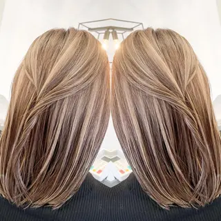 ミディアム カラー アンドウ ユウ/ レイヤーカット/韓国のヘアスタイル