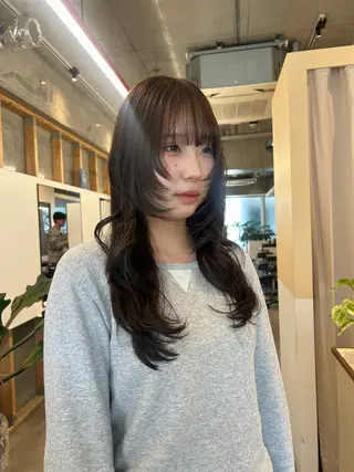 セミロング カラー CASANE所属・ラフで可愛いヘア 🐈‍⬛Rukaのヘアスタイル