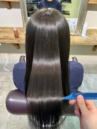 ロング カラー フェザーパーマ🌙 毛流れ yuzukiのヘアスタイル