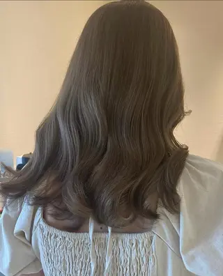 セミロング ♥️透明感×抜け感 ベージュ/佑珠♥️のヘアスタイル