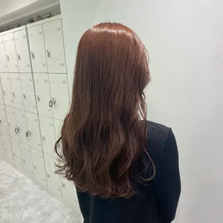 セミロング カラー パーマ ヘアアレンジ ネイル マツエク・マツパ 韓国風ベージュ🤎 赤みなし🌿横浜🤎のヘアスタイル