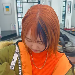 ショート カラー 矢場町栄/ブリーチ /明るい接客のヘアスタイル