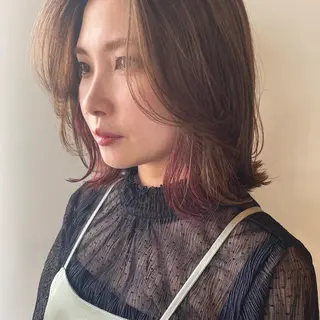 ミディアム カラー ヘアアレンジ GIVET (ジヴェ)所属・撮影モデル募集 🦋soemikaのヘアスタイル